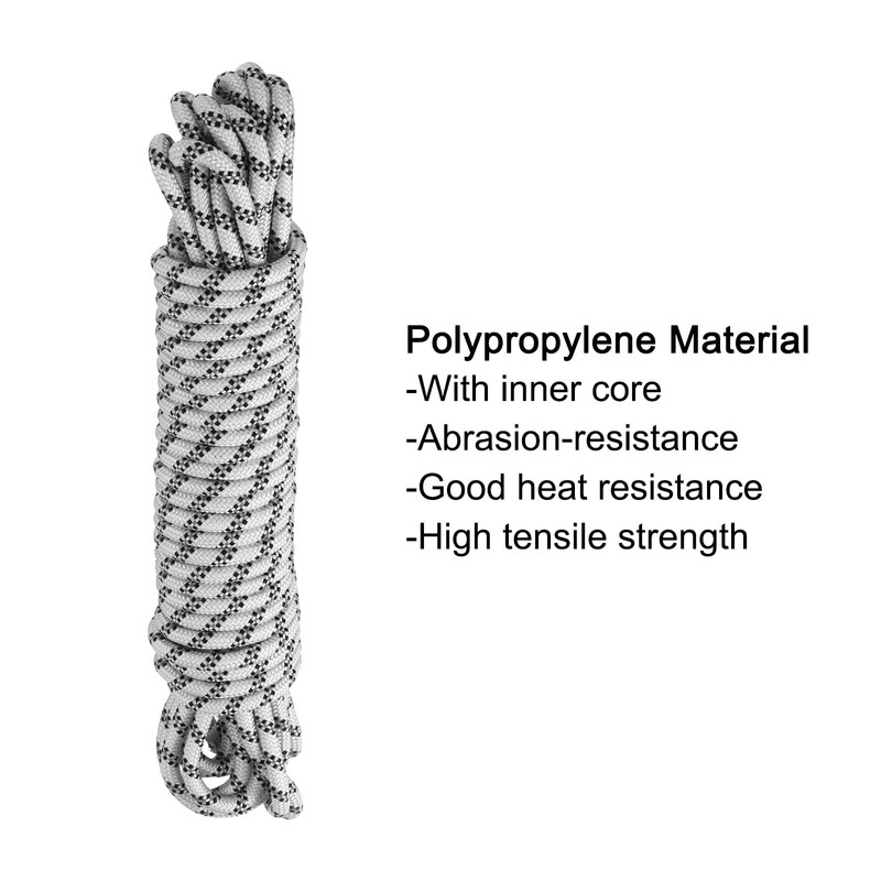 QUARKZMAN Polypropylene Rope Diamond Mesh Nylon Rope 3/8 Inch 50