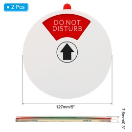 PATIKIL Office Door Sign, 2Pcs 4 Options Do Not Disturb/Please Knock/Out of Office/In a Meeting Sign Privacy Sign for Office Business Meeting Conference, 5 Inch, White