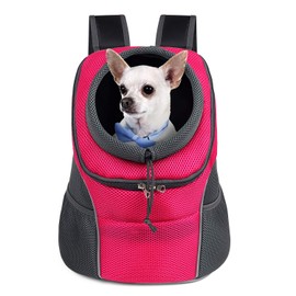 WOYYHO Pet Dog Carrier Backpack Puppy Dog Travel Carrier Front Pack Breathable Head-Out Backpack Carrier for Small Dogs Cats Rabbits