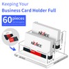 NIUBEE Clear Business Card Holder 2 Tier Acrylic Business Card