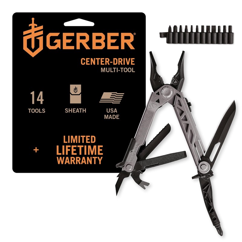 Gerber Gear Center-Drive Multitool Bit Set - 16-Piece Multitool, 12-Piece