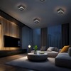 Modern Designer Square Strip LED Ceiling Lighting Fitting in Matte