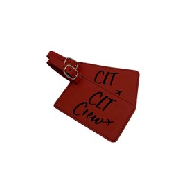 Charlotte Crew Base Luggage Tags for Flight Attendants, Set of Two, CLT Base, Set of Two (Red)