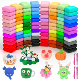 AUAUY Air Dry Clay, 96Pcs Ultra Light Modeling Clay with 6 Sculpting Tools, DIY Creative Magic Clay, No-Toxic Modeling Clay & Dough, Arts and Crafts Kits for Boys Girls, Best Gifts for Kids