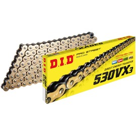 DID (530VX3G130ZB) Gold 130 Link High Performance VX Series X-Ring Chain with Connecting Link