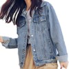 Saukiee Oversized Denim Jacket Distressed Boyfriend Jean Coat Jeans Trucker