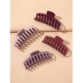 4 Pack Jumbo Big Hair Claw Clips for Women Large Claw Clip for All Hair Types Sturdy Non slip for Thin Thick Curly Hair Matte Multi Color Hair Clips 4.3