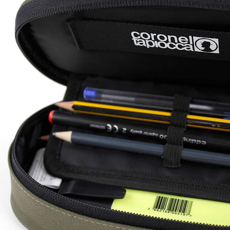 Coronel Tapiocca Men's Urban Pencil Case Black, khaki