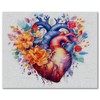 TISHIRON Paint by Numbers for Adults, Human Heart Paint by