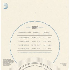 D'Addario EJ65T Pro-Arte Custom Extruded Tenor Nylon Acoustic Ukulele Strings