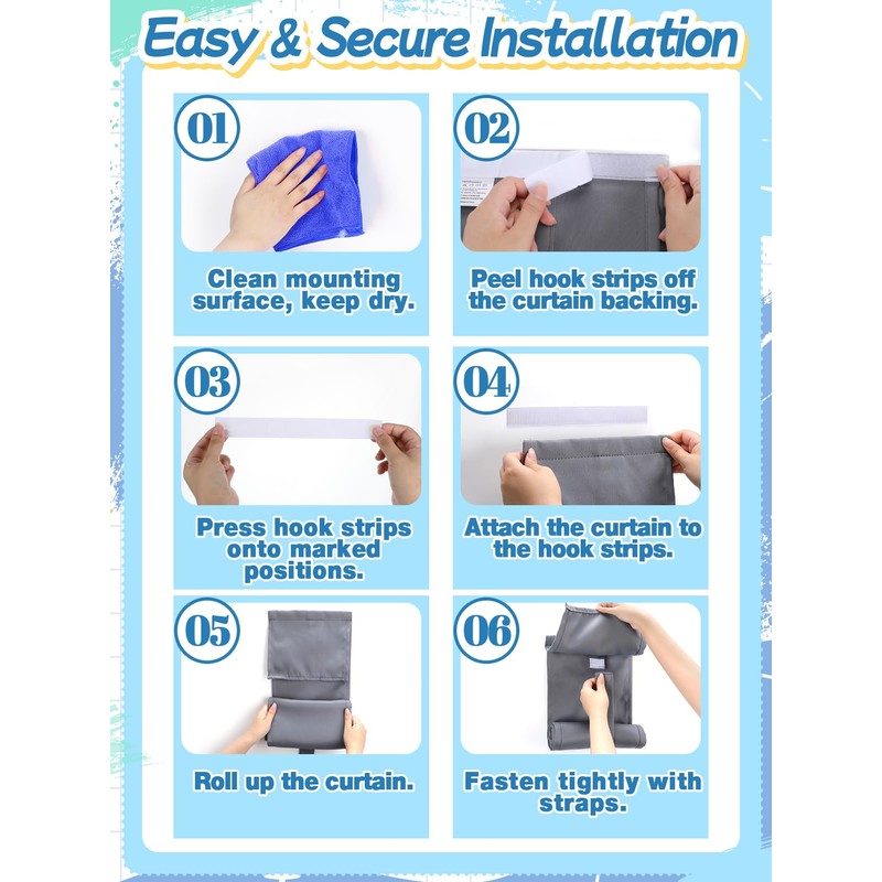 Classroom Door Window Blackout Cover - Blocking 100% Views &