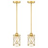 Osimir Brushed Gold Pendant Lights Kitchen Island, 2 Pack Brass