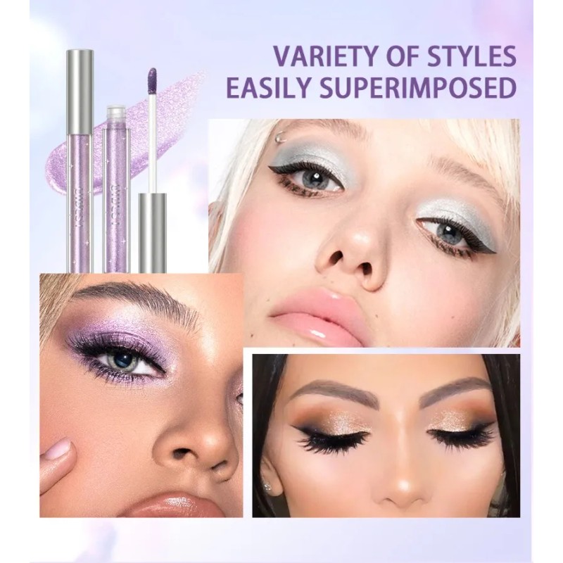 Sombras De Ojos Líquidas Vbnvbnliquid Con Brillo Y Purpurina Qe2208-a