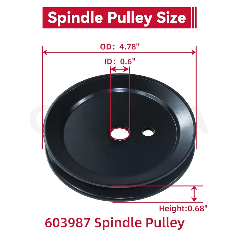 GELASKA 2 Pack 604214 Spindle Assembly with 603987 Spindle Pulley