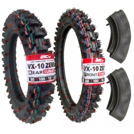 OffroadMX IRC 60/100-14 80/100-12 Tires Tubes VX-10 Front Rear Tire Tube Set 110 CRF KLX