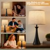 Hikczc Touch Table Lamp for Living Room Bedroom, 21" Table