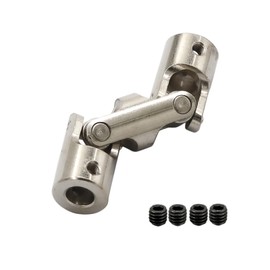 Universal joint coupling shaft motor connection coupling with screws, 4 mm, 5 mm, 6 mm, 8 mm, 10 mm.