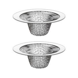 HNYYZL 2.125" Top / 1" Basket Small Drain Strainer, 2Pcs Sink Bathroom Drain Hair Catcher,RV Sink, Stainless Steel Drain Filter