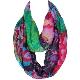 daguanjing Daguanjing Fashion Lightweight Scarfs For Women Floral Print Many Style (YSD3-infinity floral), Large