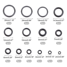 SUPERFINDINGS Fishing Rod Repair Set with 60 Pieces 14 Sizes Fishing Rod Guides Ceramic End Ring Set Fishing Rod Guide Ring with 1 Piece Stainless Steel Tweezers for Repair and Replacement
