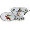 Golden Rabbit Enamelware - 2-piece Colander Gift Set (Cherry)