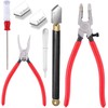 Qovydx 5Pcs Heavy Duty Glass Running Pliers, Breaker Grozer Pliers