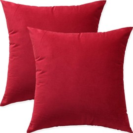 Artaimee Harvard Crimson Throw Pillow Covers 18x18 Pack of 2 Velvet Sofa Bed Couch Cushion Case 45x45