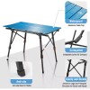 VILLEY Portable Camping Table Lightweight Aluminum Folding Beach Table for