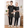 Denim Cross-Back Chef Bib Apron with Pockets for Men and