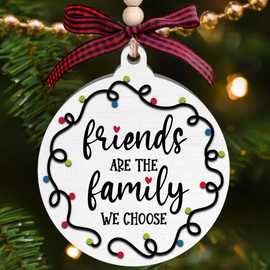 Best Friend Christmas Ornaments - Gifts for Friends Female - Friendship Gifts, Bestie Gifts for Women - Friendship Christmas Ornament, Besties Forever Ornament - Wood Ornament