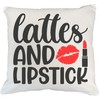 Lattes & Lipstick w/Red Lips Design - Beauty Themed Merch