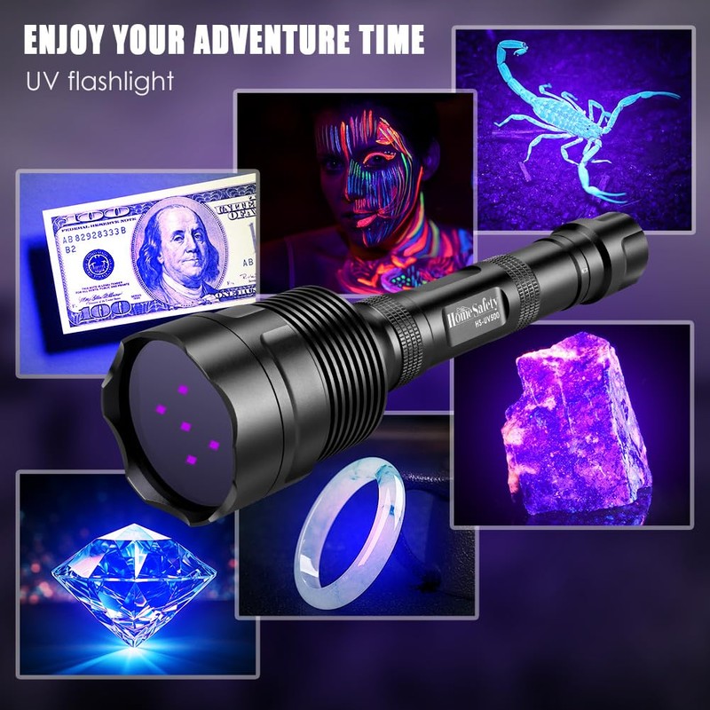 Black Light UV Flashlight, 5LEDs UV Light 50W Powerful Blacklight
