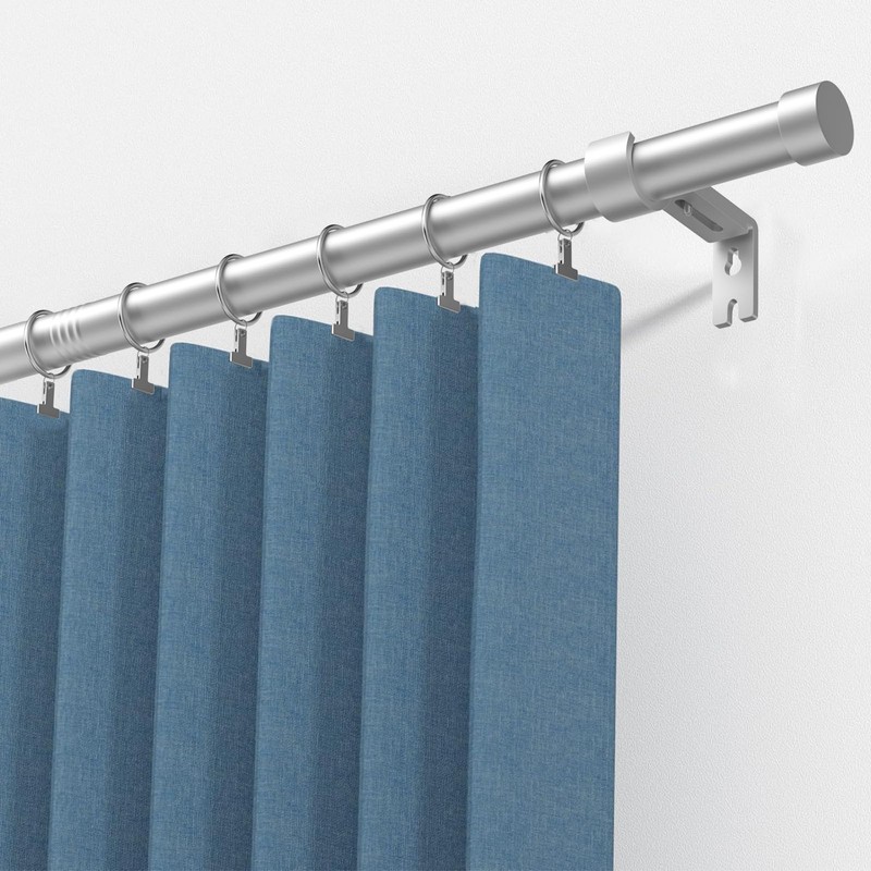 Silver Extra Long Curtain Rod 30 to 254 inch, Heavy