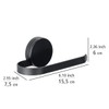 Static-Loc® Plus Pavia Toilet Roll Holder Black No Drilling Required