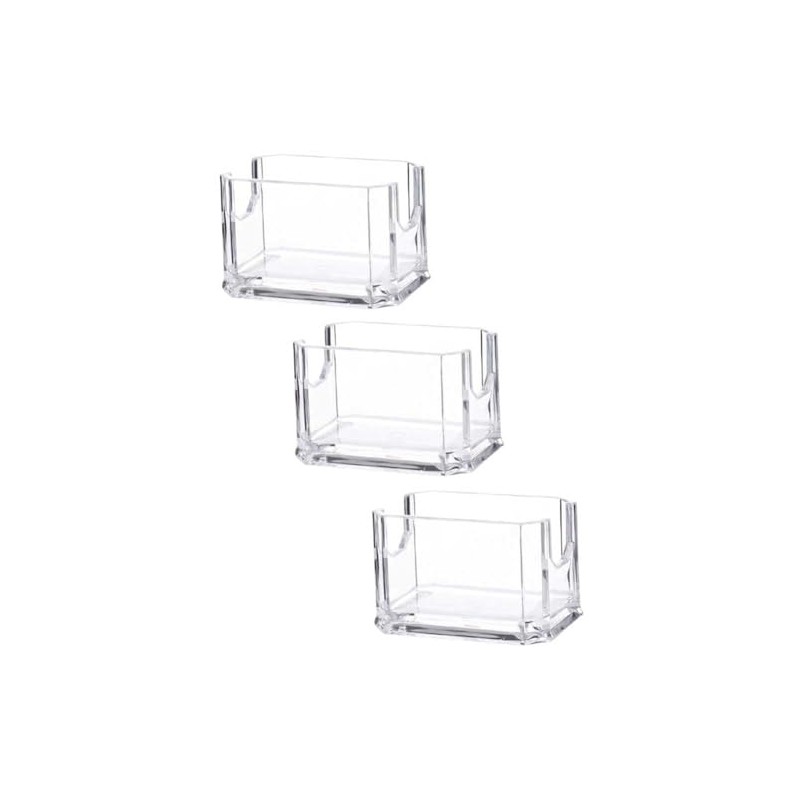 3 Pcs Sugar Packet Holder Clear Acrylic Tea Bag Organizer