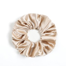 DISANGNI Silk Hair Scrunchies for Frizz&Breakage Prevention, Pure 22Momme100% Mulberry Silk Hair Ties No Damage, Elastic Silk ponytail Holders, 16Pc, Random Color (Gold)