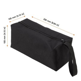 UNGFEI 6 PCS 25cm Black Green Tool Pouch, Multipurpose Canvas Zipper Tool Bag with Hanging Loop for Pliers Wrench Screwdriver