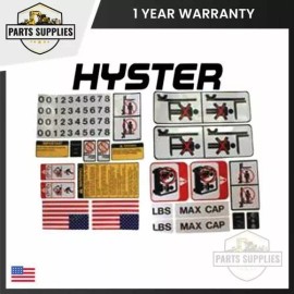 Aftermarket Hyster Forklift Decal Black Sticker with other Safety Decals (21 pcs included)