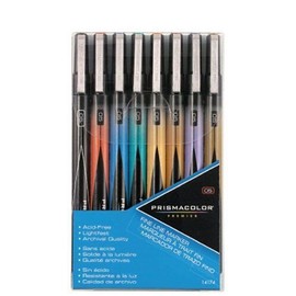 Prismacolor Premier Illustration Fine Line Markers - 05 Nib - 8 Assorted Colors