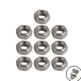 1/4 inch hex nut, 1/4 inch nut, inch screw, nuts M6, 10 pieces rust-proof nut for camera thread, tripod and telescope, high-quality connection nuts, mounting screw