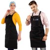 Under NY Sky Essential Black Twill Apron - Cross-Back with