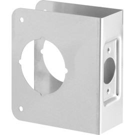 Prime-Line U 9554 Stainless Steel Lock and Door Reinforcement Plate for 1-3/4 In. Thick Doors, Stainless Steel Finish (Single Pack)
