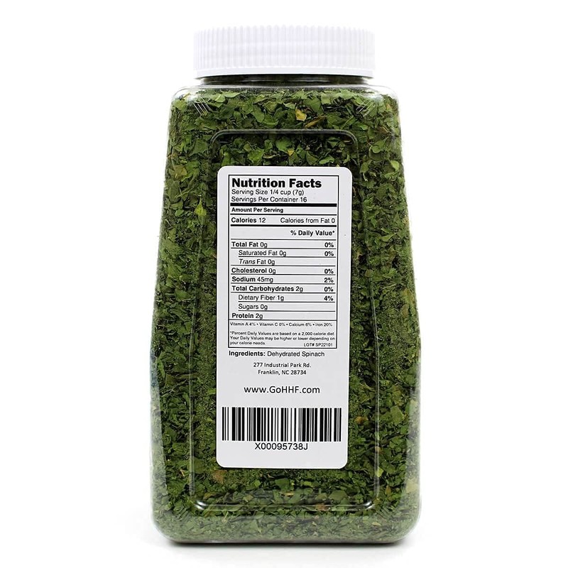 Harmony House Dried Spinach Flakes – Dehydrated Vegetables For Cooking,