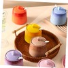 STOBAZA Kitchen Seasoning Jar Set Ceramic Condiment Jar Salt Shaker