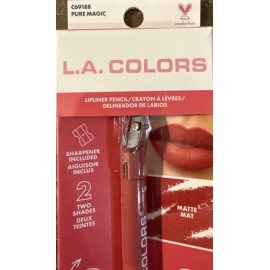 L.A. Colors Dual Lip Liner Pencil And Crayon Pure Magic