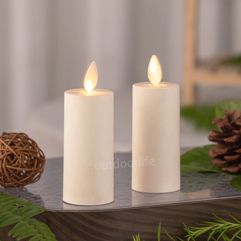 Luminara Set of 2 Luminara Flameless Votive LED Candles Ivory