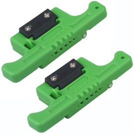 Duogalia 2 Pack FTTH Fiber Optic Stripper, 1.9-3mm Access Tool Loose Buffer Tube Stripper-Green