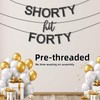 Shorty Hit Forty Birthday Banner, Pre-Threaded Black Glitter 40 Birthday