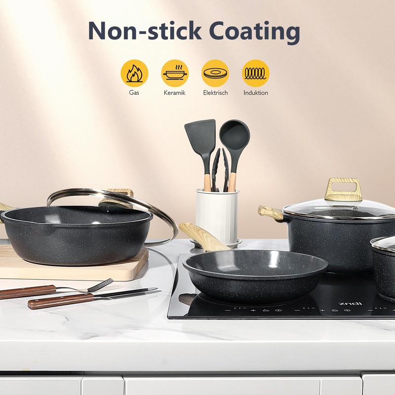 GiPP Pots and Pans Set Non Stick - 10 Pcs