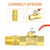 GASHER 6PCS 1/4 Inch Brass Mini Ball Valve Shut Off